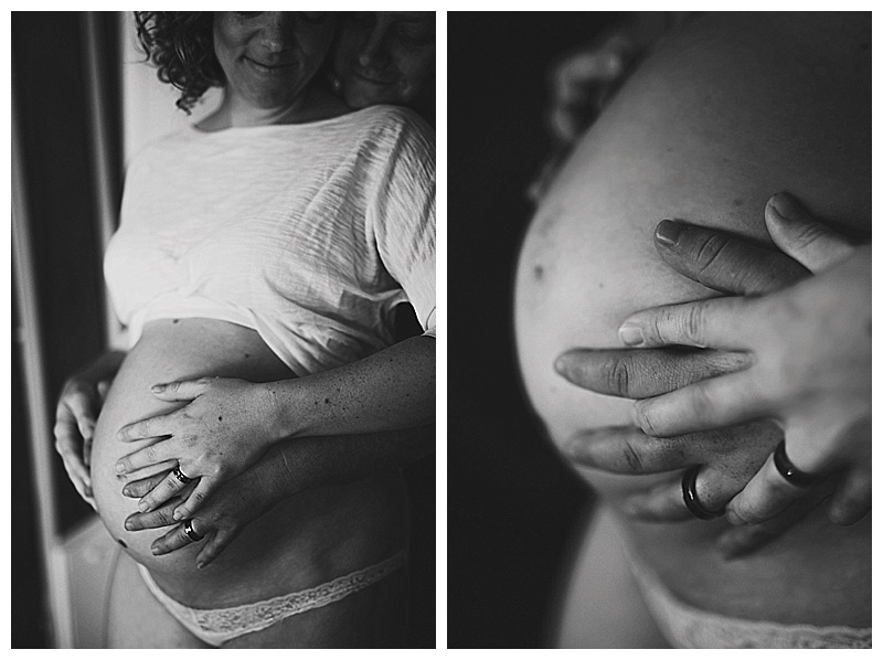 True lifestyle in home maternity session Orange County Photographer Madeleine JL